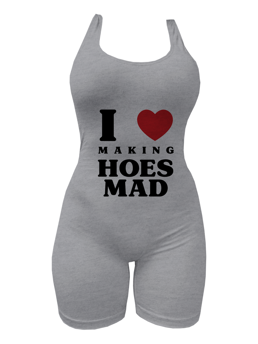 I LOVE MAKING HOESMAD JUMPSUIT- HEATHER GREY