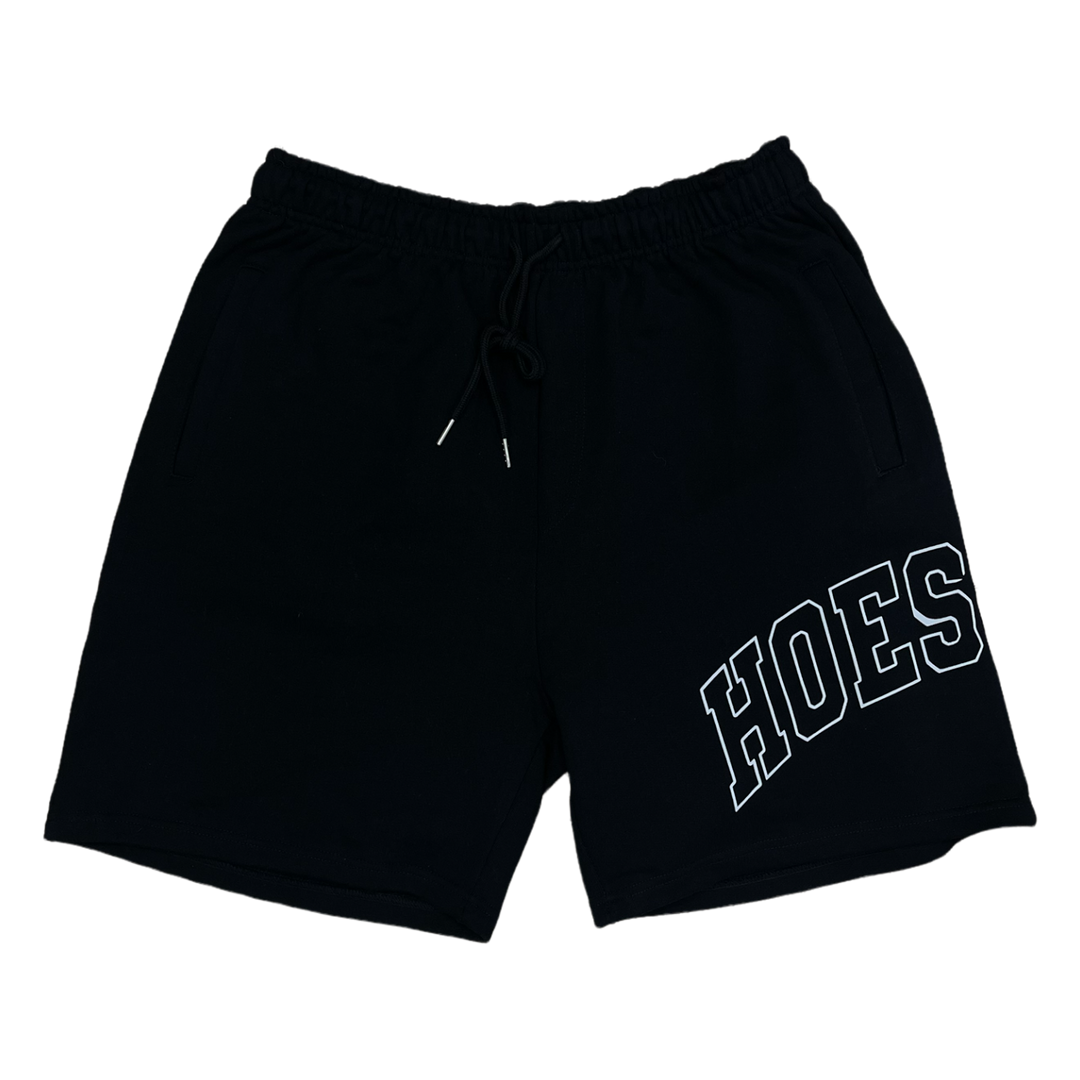 HOES MAD FLEECE SHORTS - BLACK/WHITE