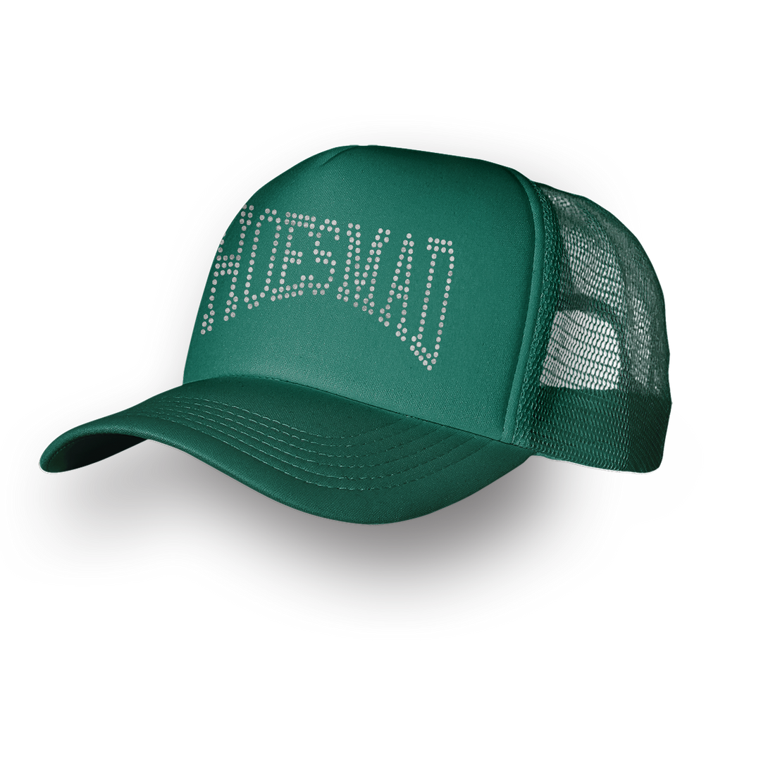 HOES MAD TRUCKER HAT - FOREST GREEN