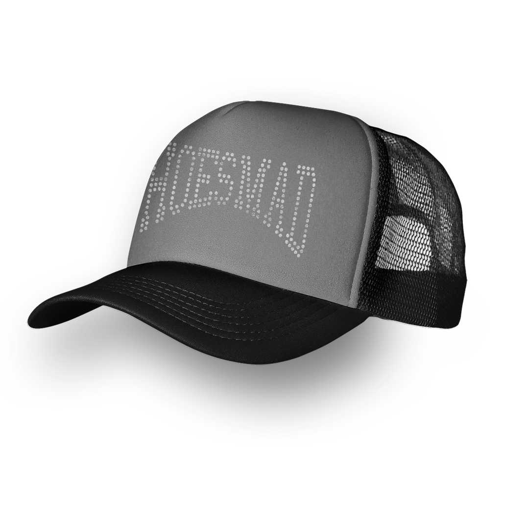 HOES MAD TRUCKER HAT - BLACK/GREY