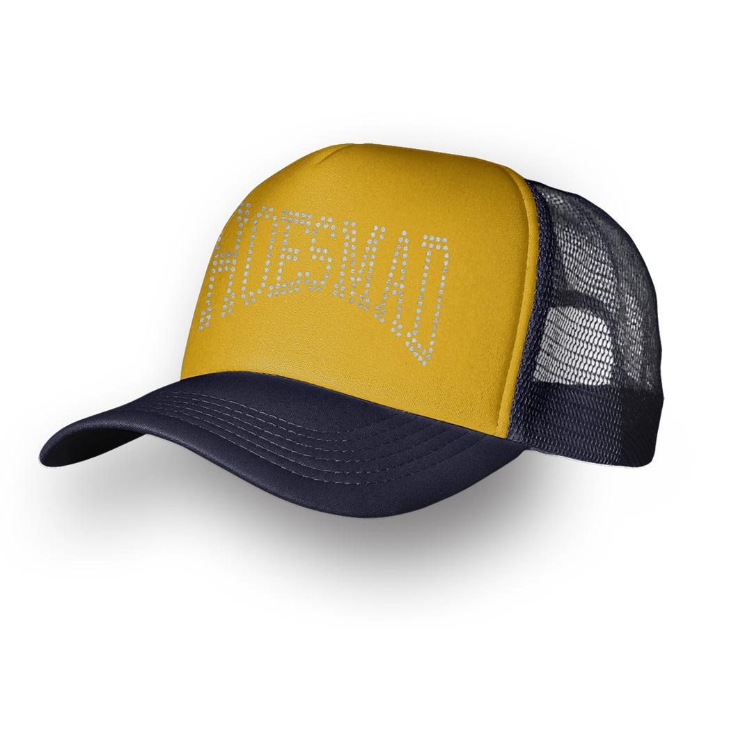 HOES MAD TRUCKER HAT - BLACK/YELLOW