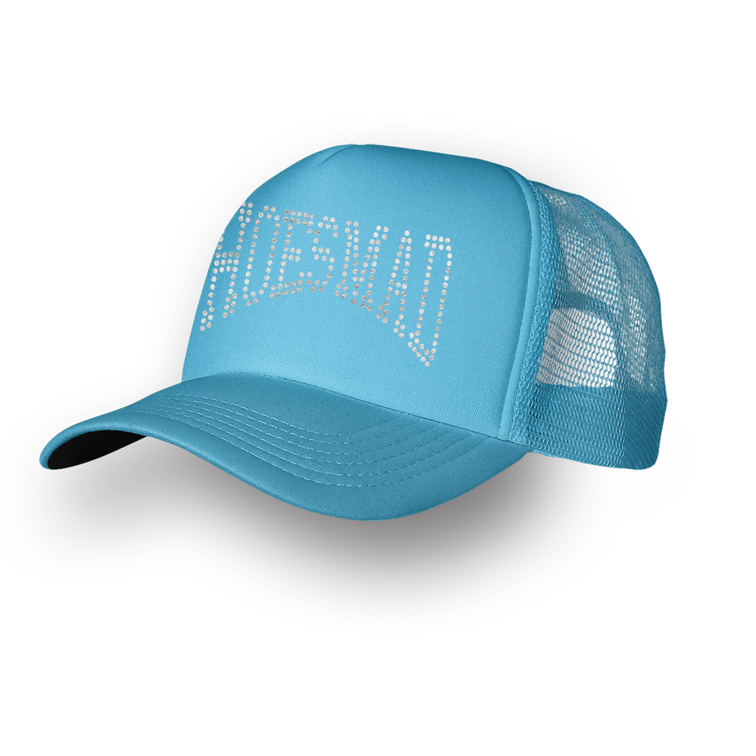HOES MAD TRUCKER HAT - LIGHT BLUE