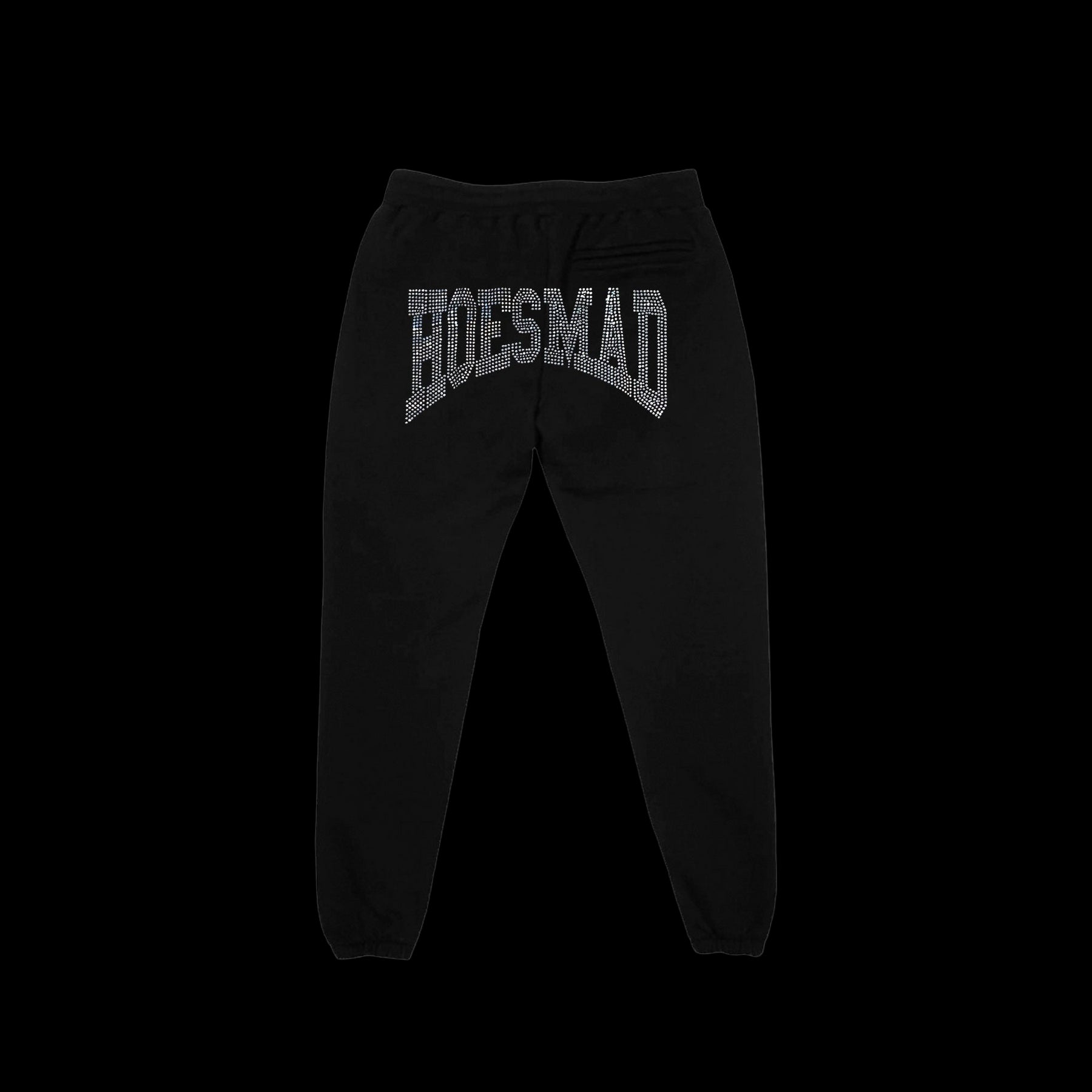 Hoes Mad Black Sweatpants (rhinestone back) hoesmad.la