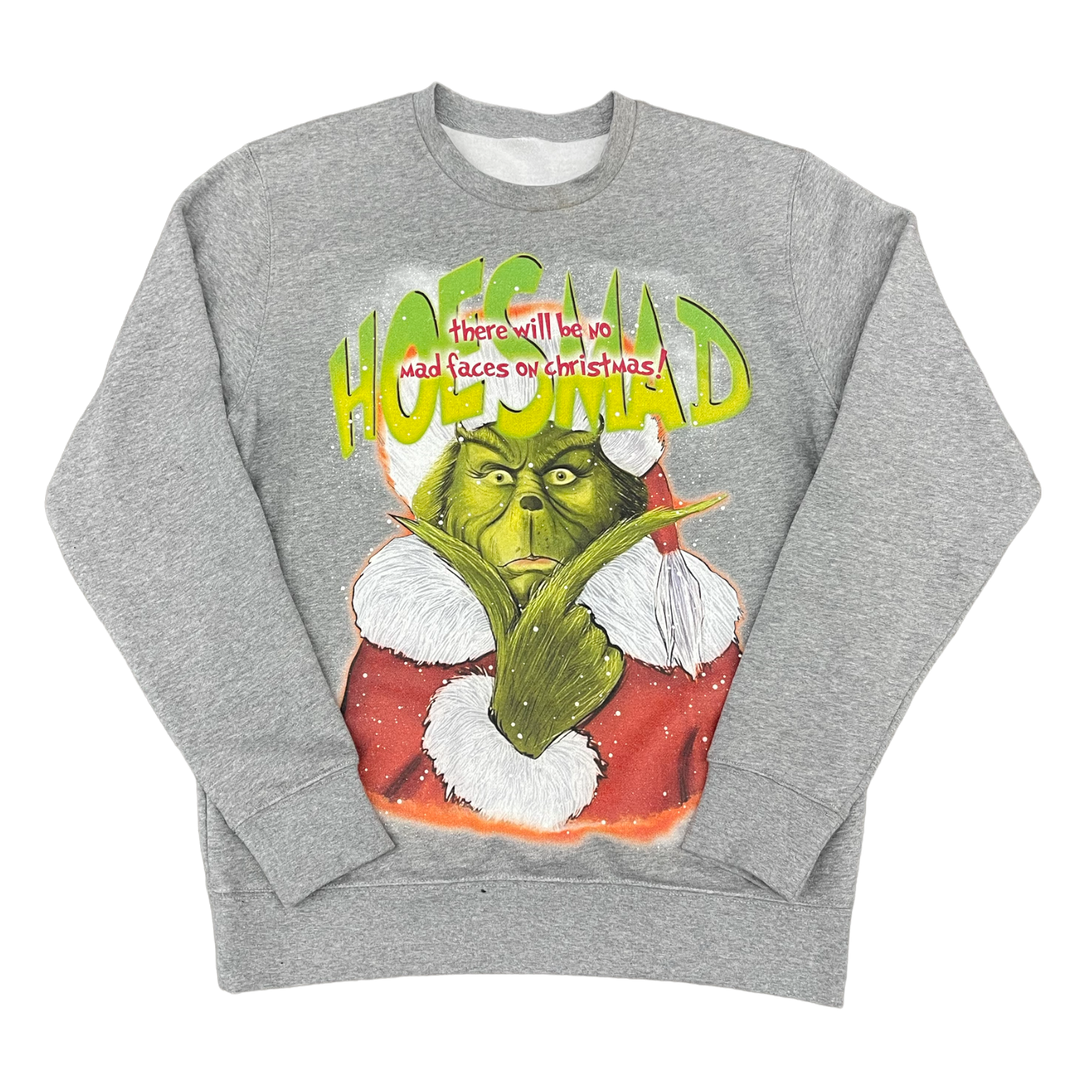 GRINCHED OUT HOESMAD Crewneck - HEATHER GREY
