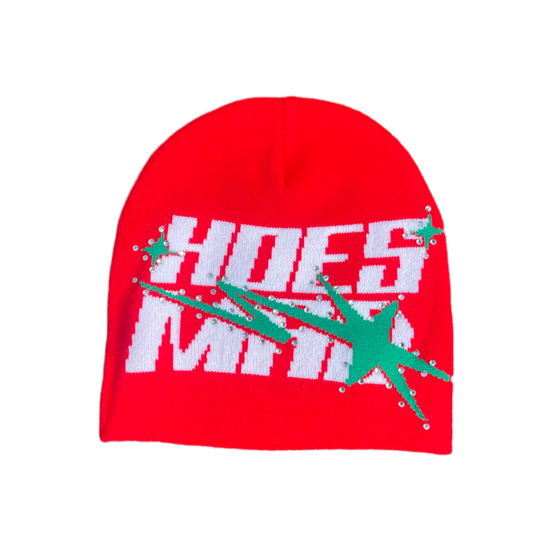 HOES MAD BEANIE - RED/WHITE/GREEN