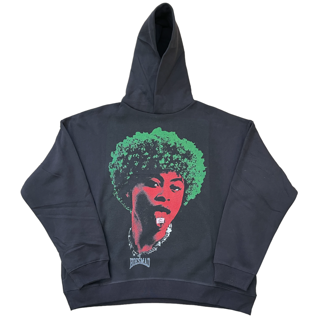 ICE SPICE Hoes Mad Hoodie - WASHED BLACK/GREY