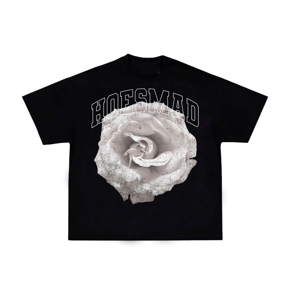 Hoesmad Rose T-Shirt - Black/White