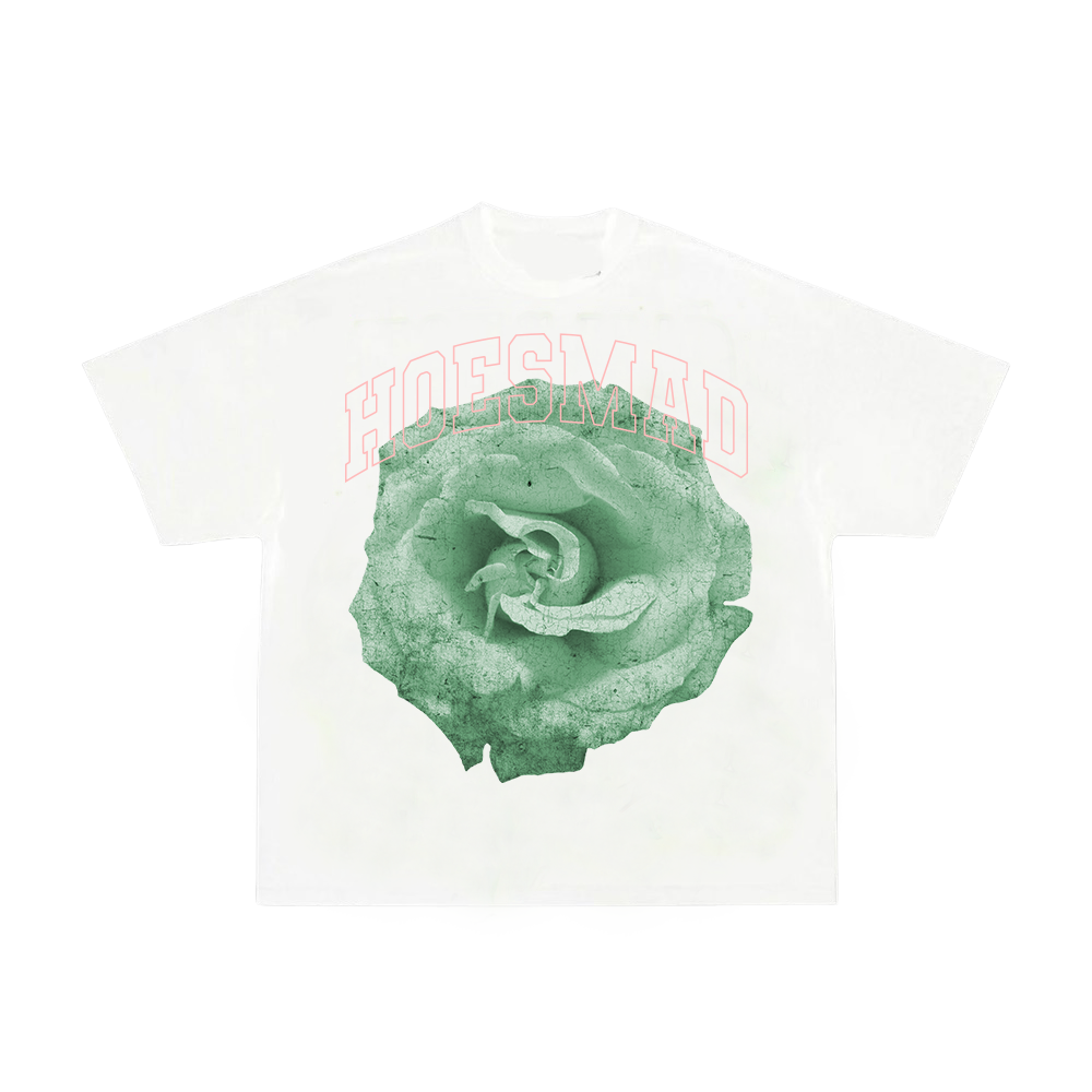Hoesmad Rose T-Shirt - White/Green