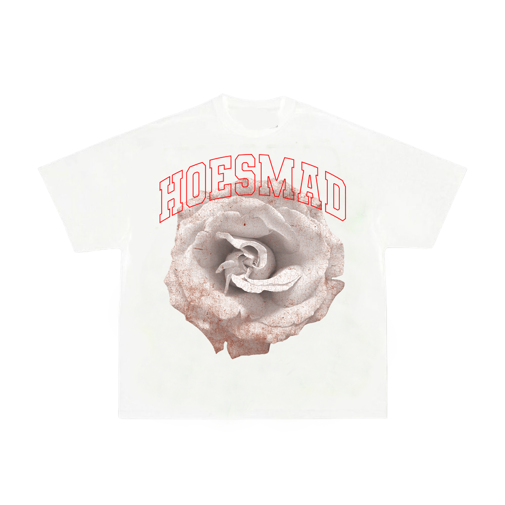 Hoesmad Rose T-Shirt - White/Red