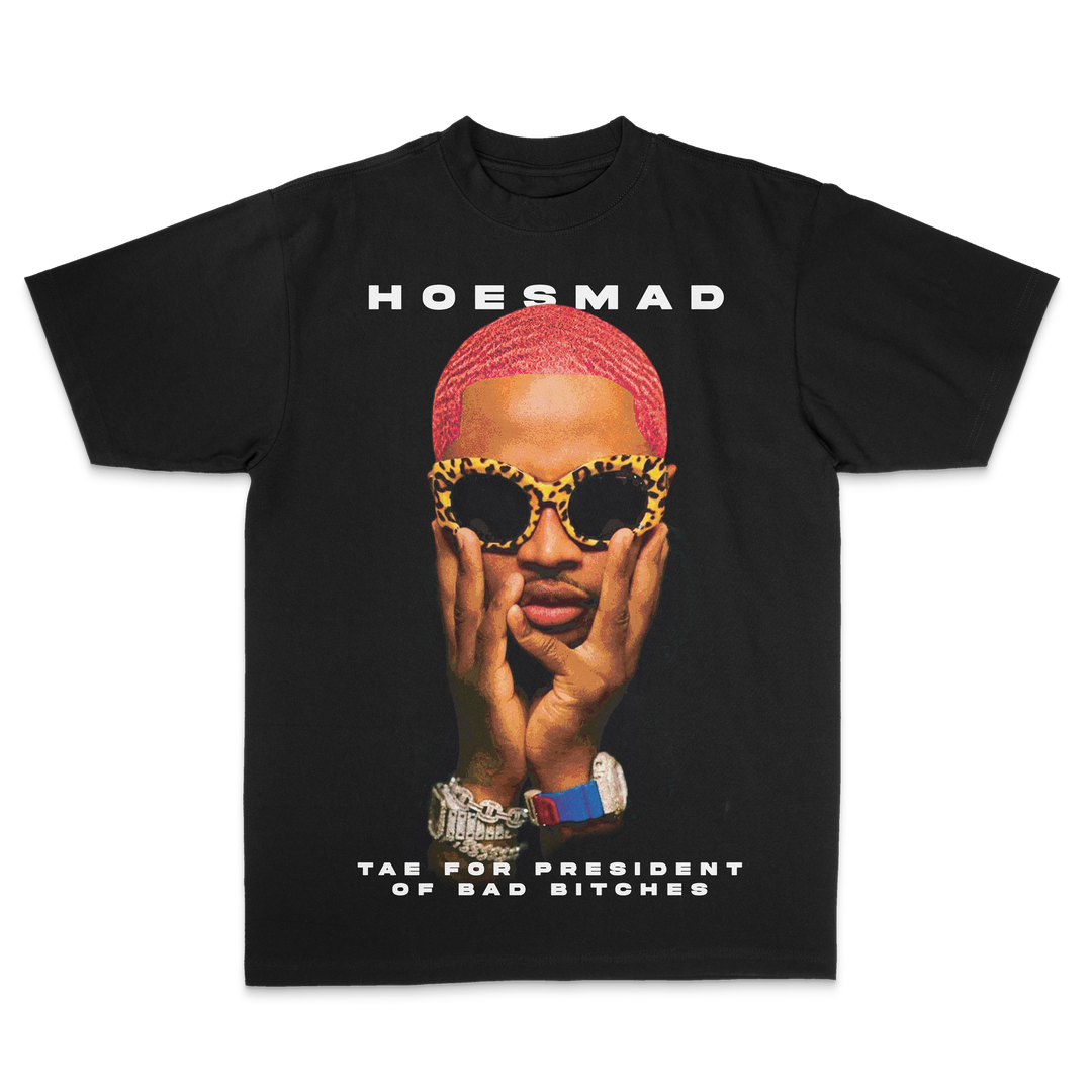 TAE FOR PRESIDENT X Hoes Mad Collab Tee - Black