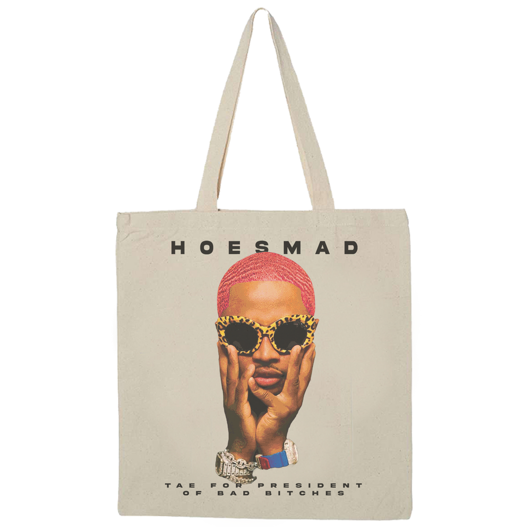 TAE FOR PRESIDENT X HOESMAD TOTE BAG - NATURAL