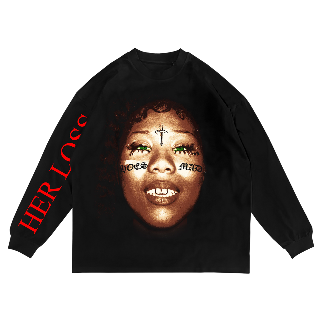Hoes Mad x "Her Loss" Long Sleeve (Black)
